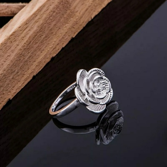 LAST ONE Silver plated Ring flower - Picture 4 of 4